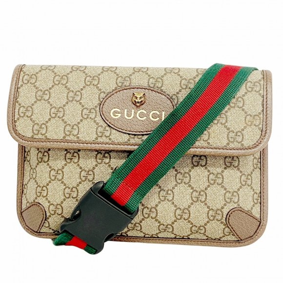 Gucci GG Supreme Neo Waist Bag 493930 Brown Men's - Picture 1 of 10